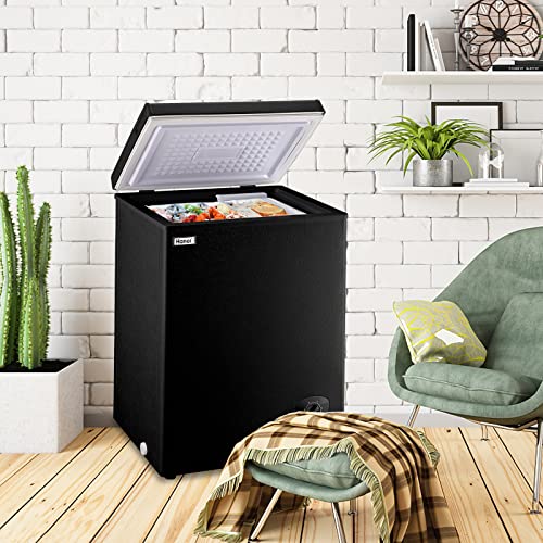 WANAI Chest Freezer 7 Temp Adjustable Control Top Open Door Deep Freezers