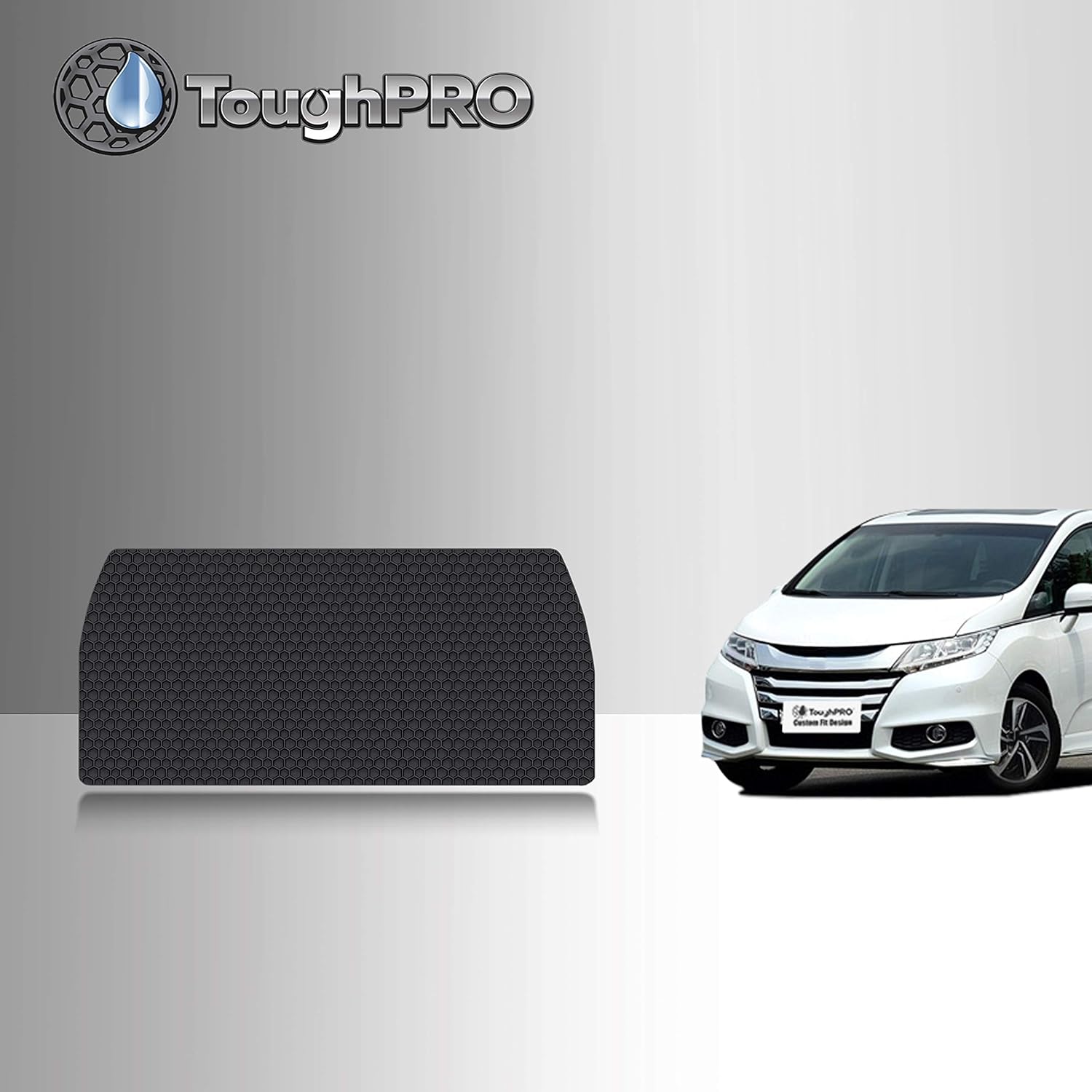 TOUGHPRO Floor Mats Accessories 1st + 2nd + 3rd Row + Cargo Mats Accessories Compatible with Honda Odyssey (8 Seater) All Weather Heavy Duty Black Rubber 2011 2012 2013 2014 2015 2016 2017