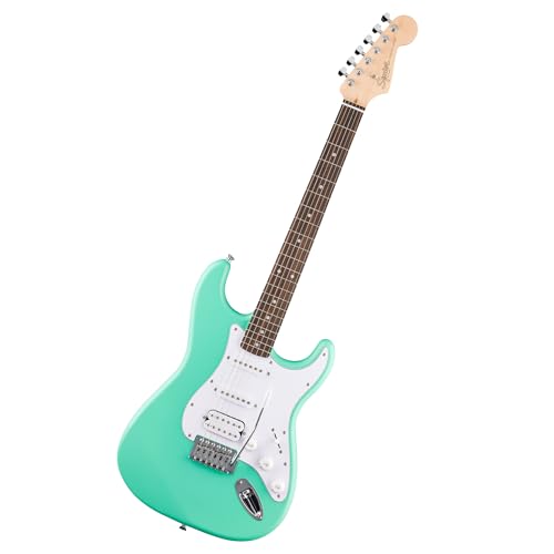 Fender Squier Debut Series Stratocaster HT HSS Electric Guitar, Beginner Guitar, 2-Year Warranty, Includes Free Lessons, Black with Satin Urethane Finish