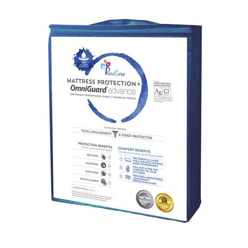 PureCare Omniguard Total Encasement Protector Cal King, White
