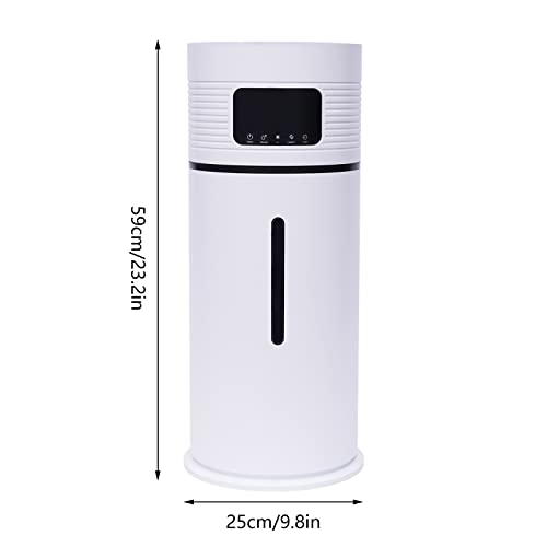 Large Humidifiers Whole-House Commercial&Industrial Humidifier 1076 sq.ft, 3.96Gal Plant Humidifier Cool Mist Top Fill Humidifier Floor Humidifier 15L 600ML/H Dual 360° Nozzles