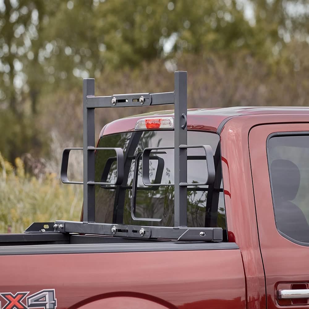 Guide Gear Adjustable Pick-Up Truck Headache Rack Bed Accessories, Steel Mesh Panel, Black