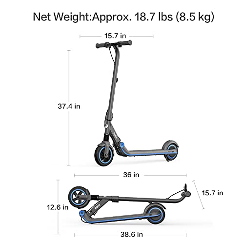 Segway Ninebot eKickScooter - Electric Scooter for Kids 6-14, w/t Adjustable Handlebar Height (Only C2 Pro) for Riders up to 132 lbs, Includes New Cruise Mode, UL-2272 Certified