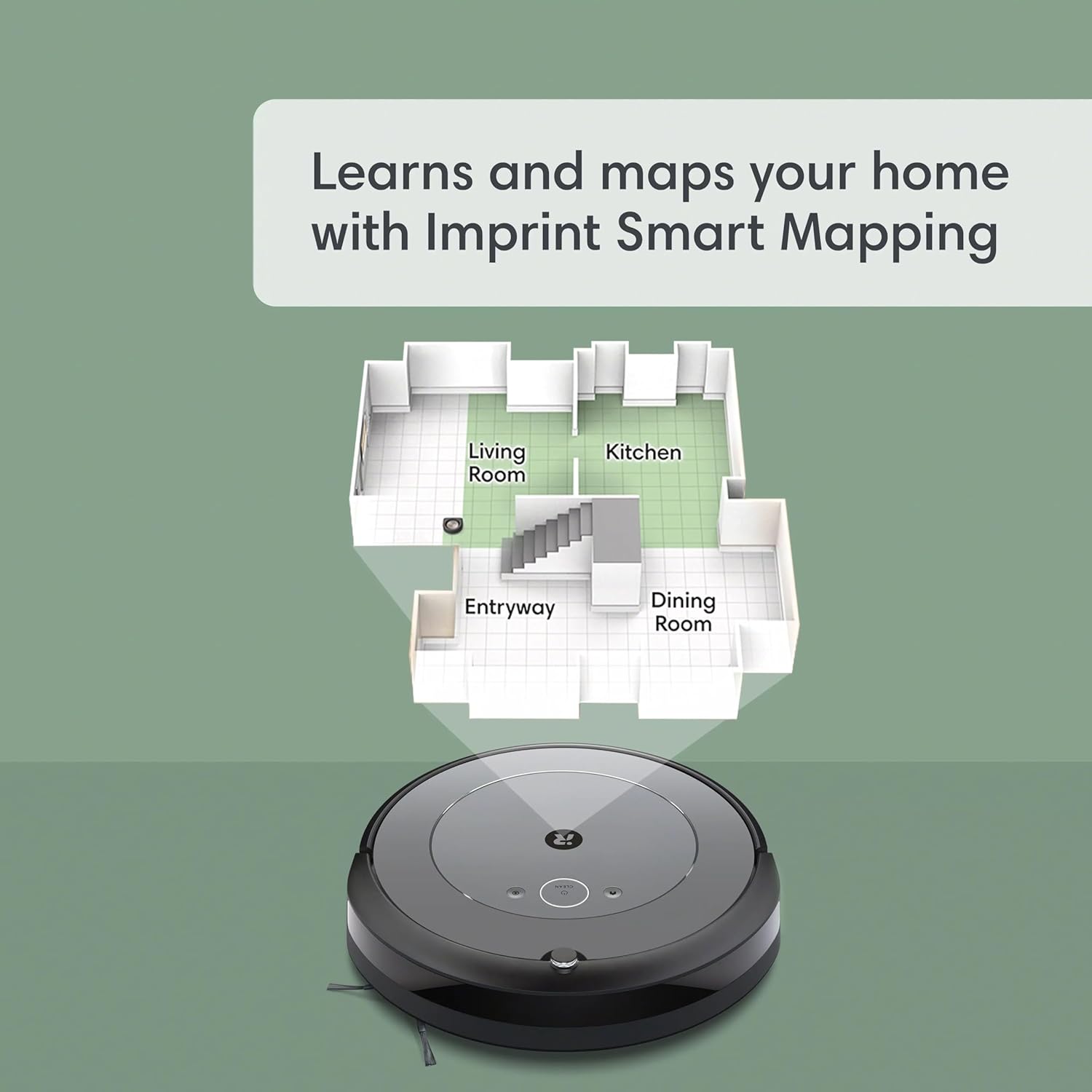 iRobot® Roomba Combo® i3+ (3574) Self-Emptying Robot Vacuum & Mop, Clean by Room with Smart Mapping, Empties Itself for Up to 60 Days, Alexa, Personalized Cleaning