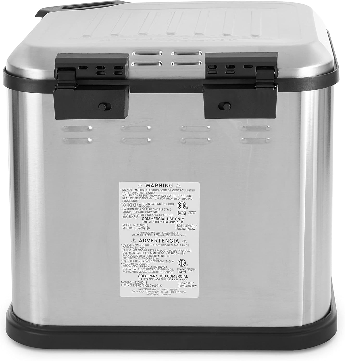 Masterbuilt MB20010118 8 Liter Electric 3-in-1 Deep Fryer Boiler Steamer Cooker with Basket for Turkey, Seafood, & More, Silve