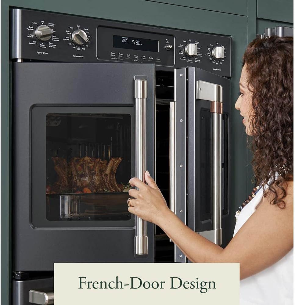 Cafe CTD90FP2NS1 30" Professional Stainless Steel French Door Smart Double Wall Oven with 10 cu. ft. Total Capacity Convection French Door Sabbath Mode