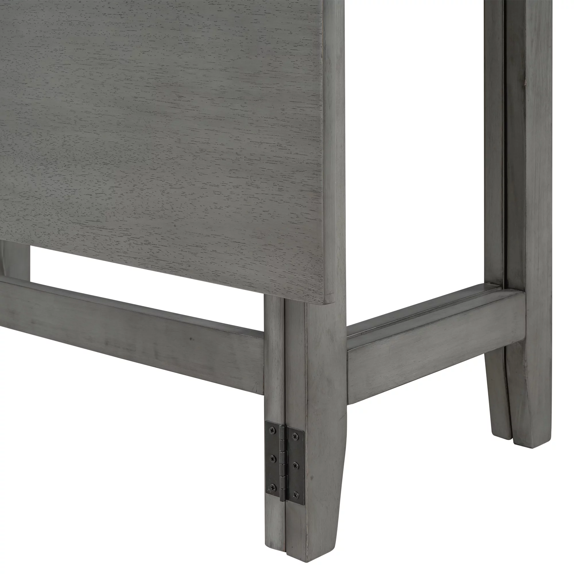 TOPMAX Farmhouse Wood Extendable Dining Table with Drop Leaf for Small Places, Gray
