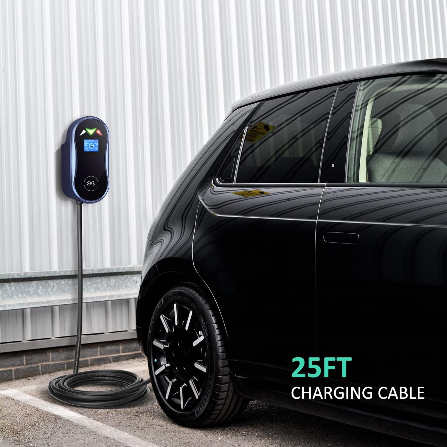 Level 2 EV Charger with WiFi, 16/25/32/40 Amp Smart Electric Vehicle Charger, ETL Certified, Indoor/Outdoor Charging Station with NEMA 14-50P, 25-Foot Cable