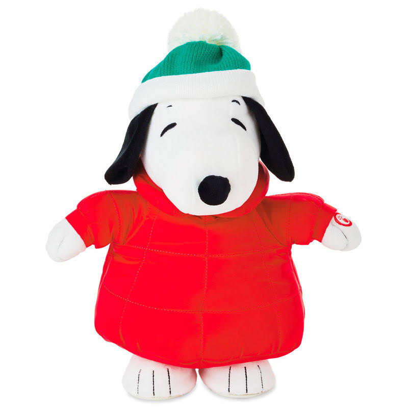 Peanuts Bundled Up Snoopy Musical Stuffed Animal with Sound and Motion, 12x22