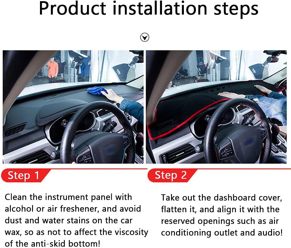 XHQ Dashboard Cover Mat Carpet Car Dash Board Interior Accessories for Toyota Highlander 4th Generation 2021 2022 Reduces Glare Eliminates Cracking Protect The Interior（NOT HUD Style）