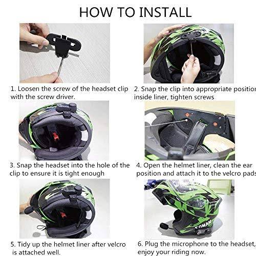 FreedConn Motorcycle Communication System, T-COMVB Helmet Bluetooth Headset Inte