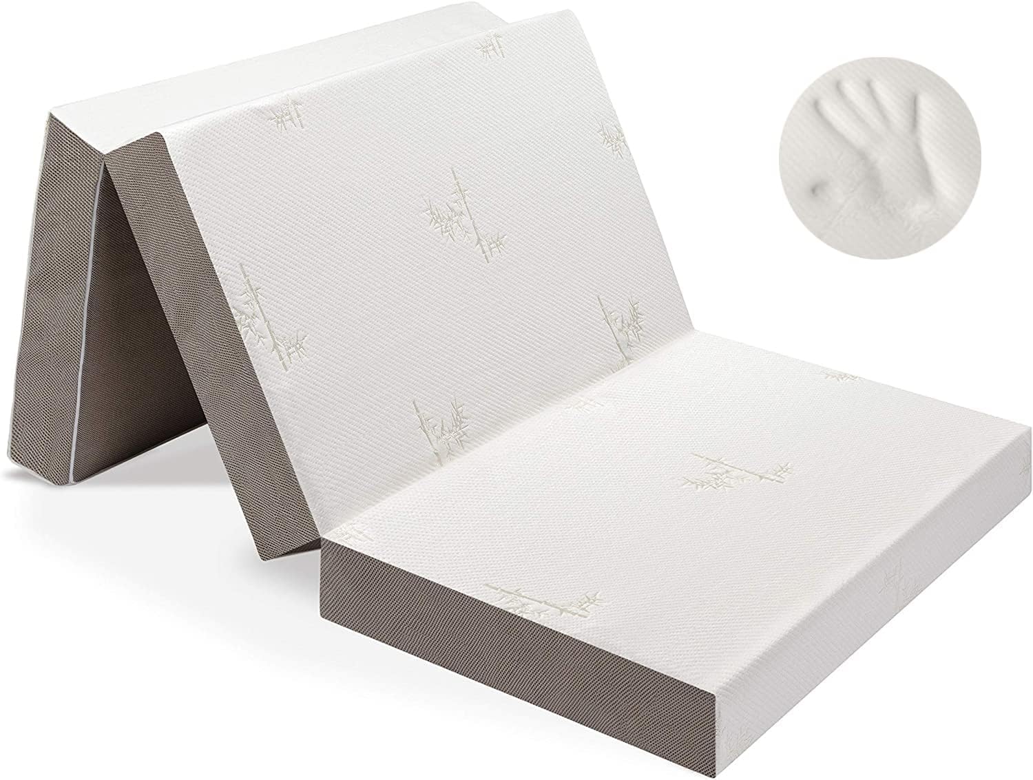 Milliard Tri Folding Memory Foam Mattress with Washable Cover Twin XL (78 inches x 38 inches x 6 inches)