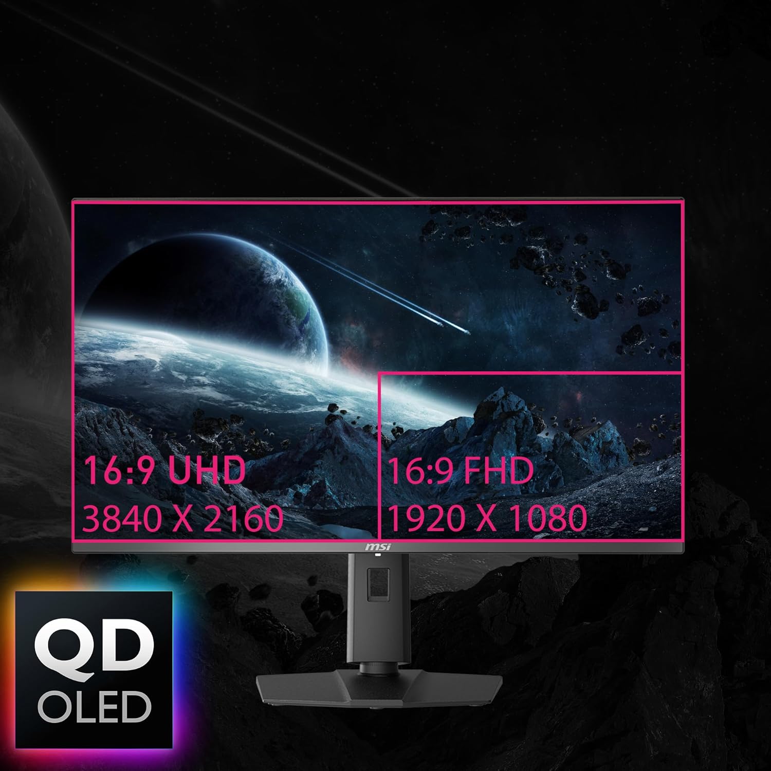 MSI MPG 321URX QD-OLED, 32" 4K UHD Quantum Dot OLED Gaming Monitor, 3840 x 2160, 0.03ms, 240Hz, True Black HDR 400, 90W USB Type C, HDMI, DP Port