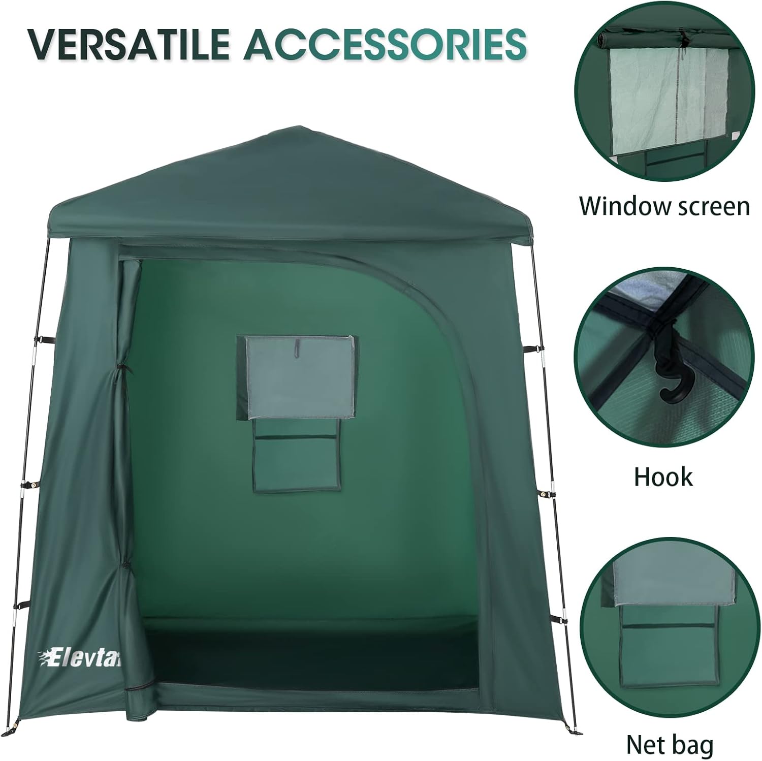 ELEVTAB Bike Storage Tent, Foldable Waterproof Outdoor Bike Storage Shed for 2-3 Bikes ,Space Saving Bike Tent with Window for Outdoor, Garden and Camping…