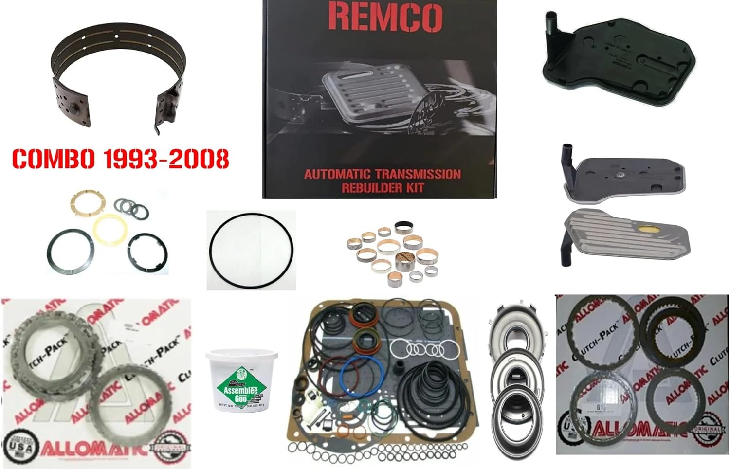 GM 4l60 4L60E 4l65E DELUXE OVERHAULT REBUILT TRANSMISSION KIT (93-08) COMBO Automatic transmission
