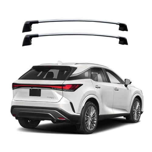 ROKIOTOEX Cheetah Roof Rack Crossbars Fits 2023-2025 RX 350h, 450h+, 500h F Sport Flush Side Rails, High Profile Compatible with Panoramic Sunroof, Lockable Cross Bars Cargo Carrier Silver LR23HP
