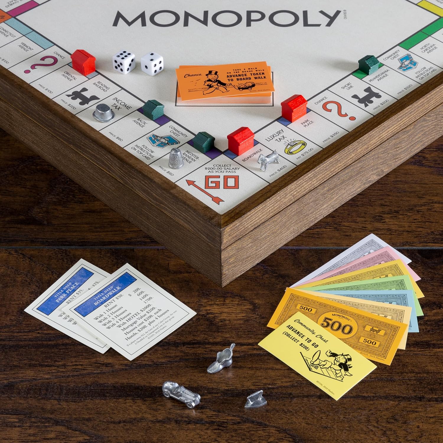 WS Game Company Monopoly and Clue 2-in-1 Deluxe Vintage Edition