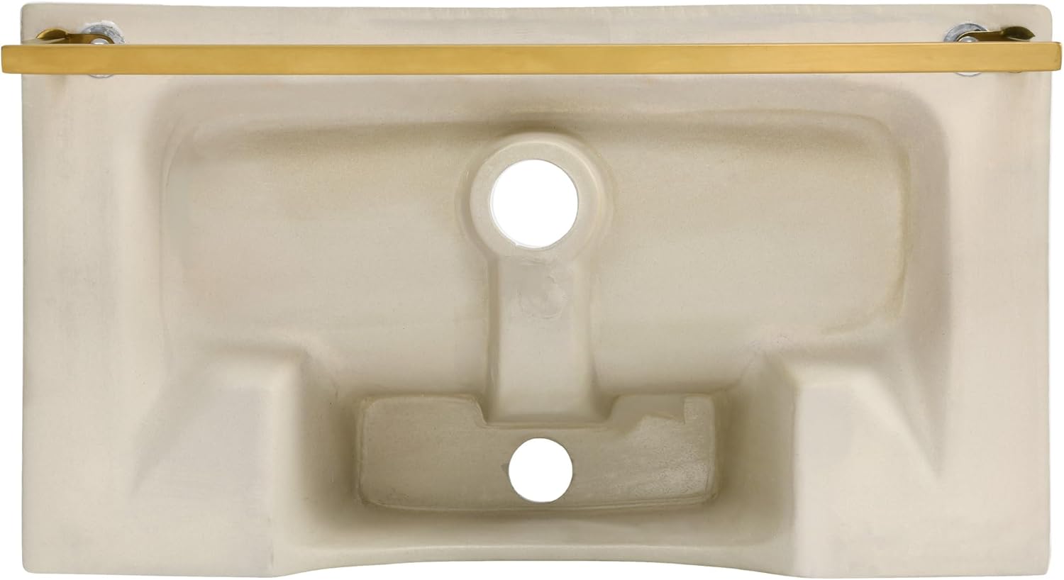 Reims 22" Wall-Mount Bathroom Sink with Brushed Gold Towel Bar