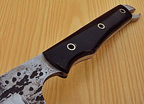 REG-Q-540- Custom Handmade Hi Carbon Steel(1095) Full Tang 13.3 Inches Nakiri Knife.