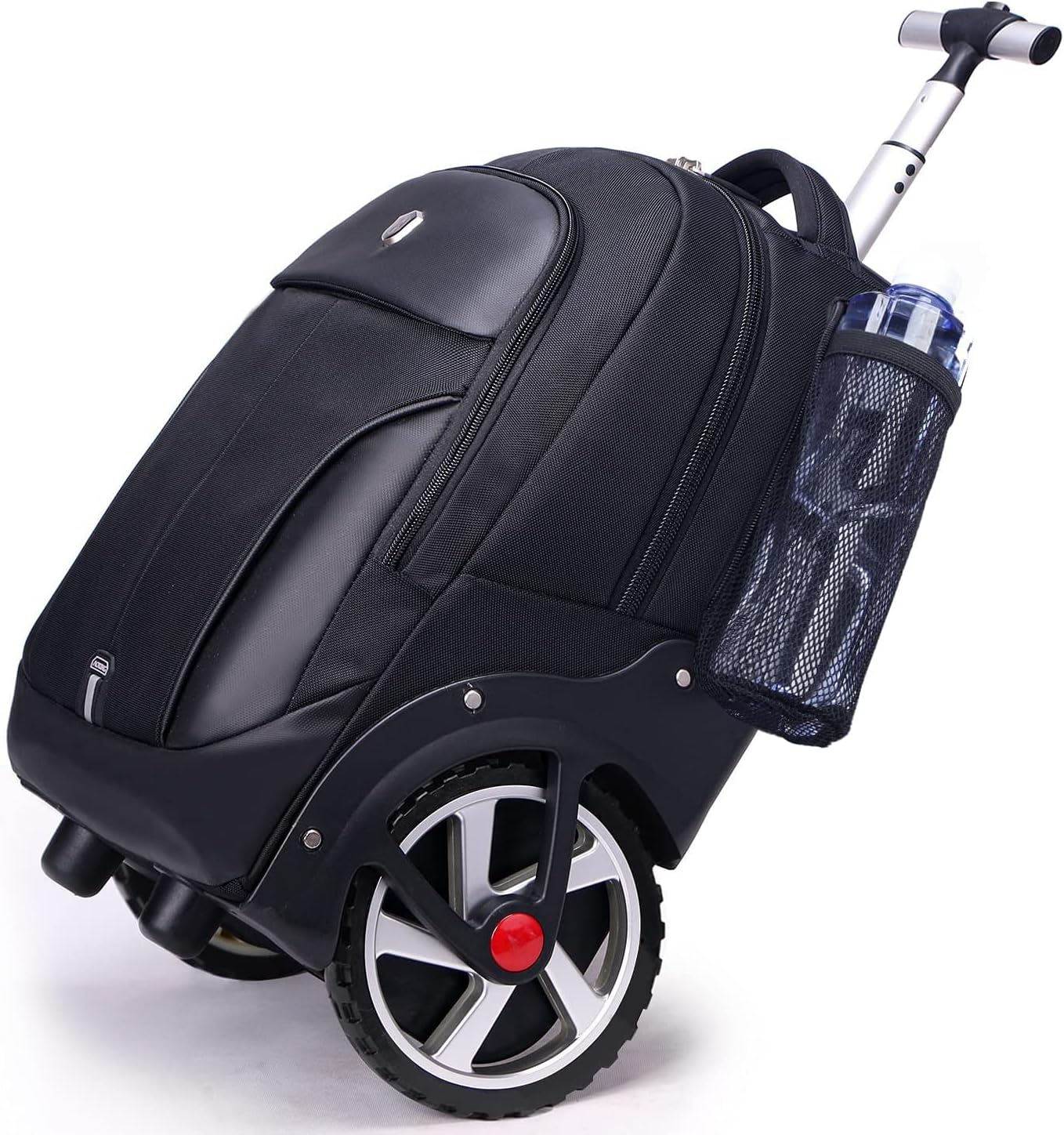 Rolling Backpack, Waterproof Backpack with Wheels for Business, College Student and Travel Commuter, Carry on Backpack with Laptop Compartment, Fit 17 Inch Laptop, Wheeled Backpack for Adults