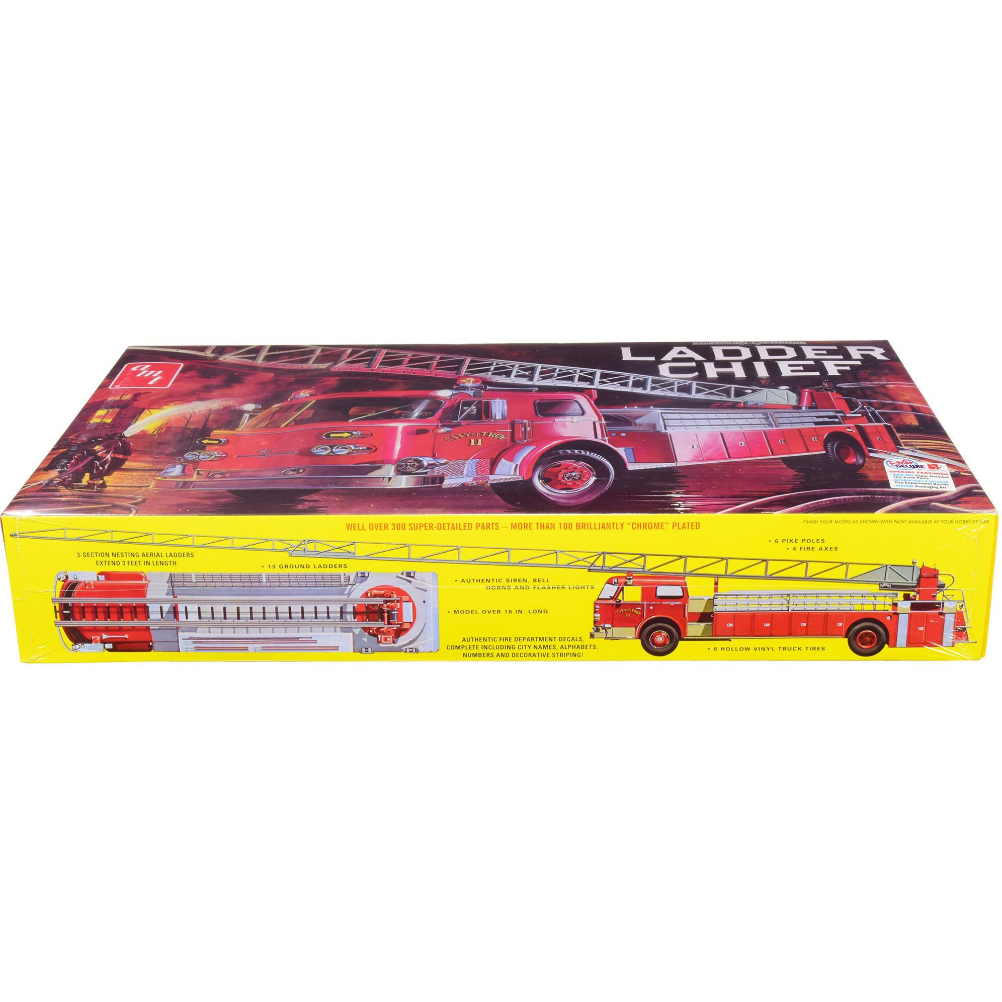 Skill 3 Model Kit American LaFrance Ladder Chief Fire Truck 1/25 Scale Model by AMT