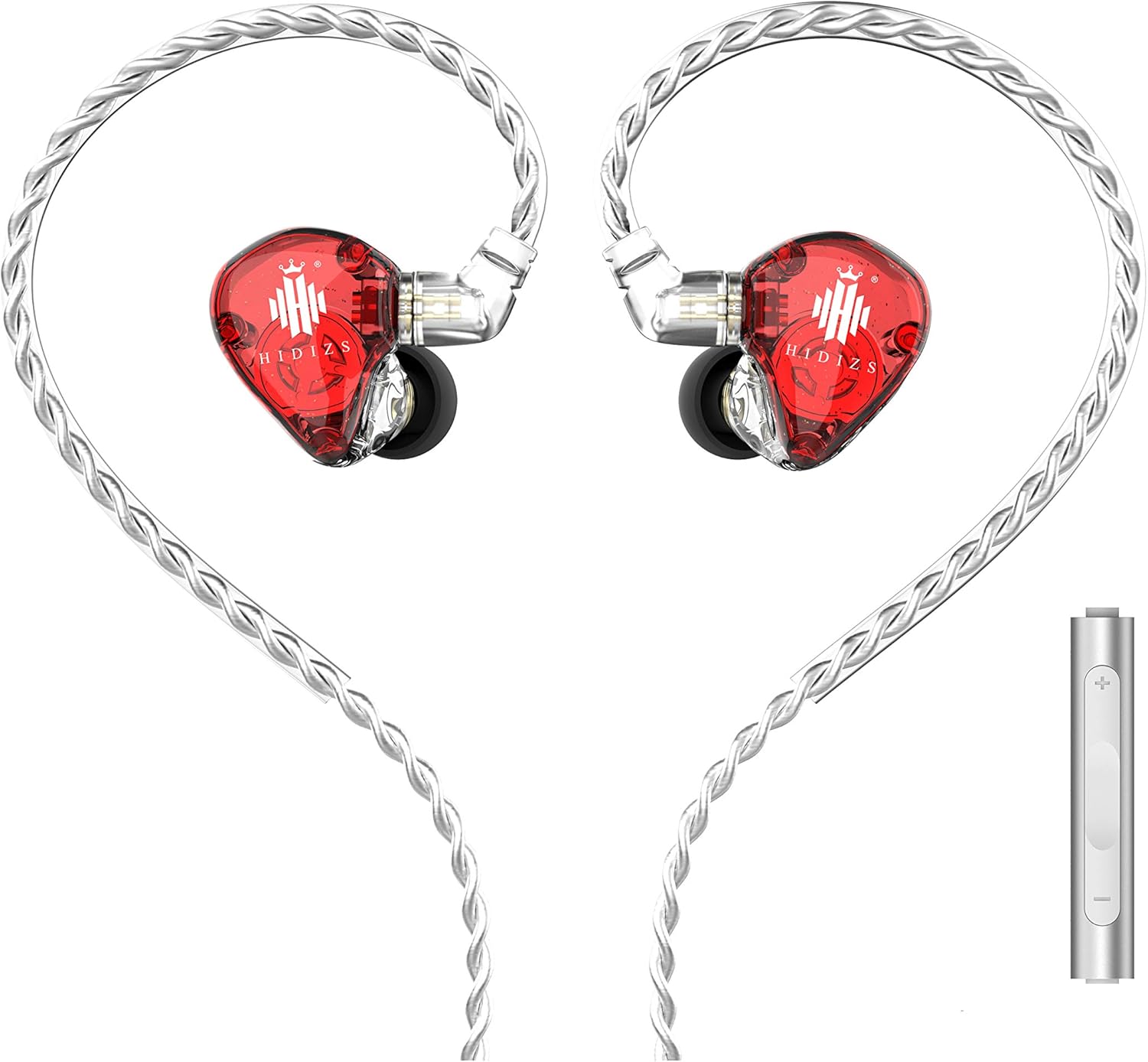 HIDIZS MS1-Rainbow in-Ear Monitor Headphones, Hi Res Wired Earphones, Polymer Diaphragm Hi-Fi IEM Earphones with Detachable Cable 2pin 0.78mm for Android Smartphones and Audio Players (Black)