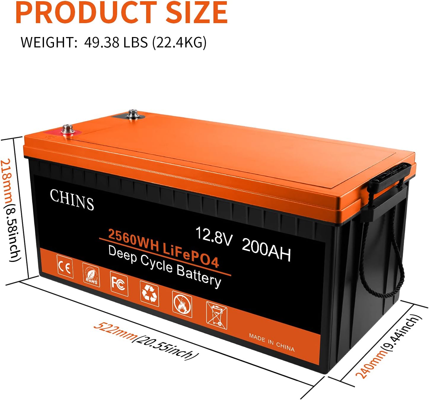 LiFePO4 Battery 12V 400Ah Lithium Battery - Built-in 250A BMS, 2000+ Cycles, Each battery Can Support 5120W Power Output, Perfect for RV, Solar, Home Storage and Off-Grid