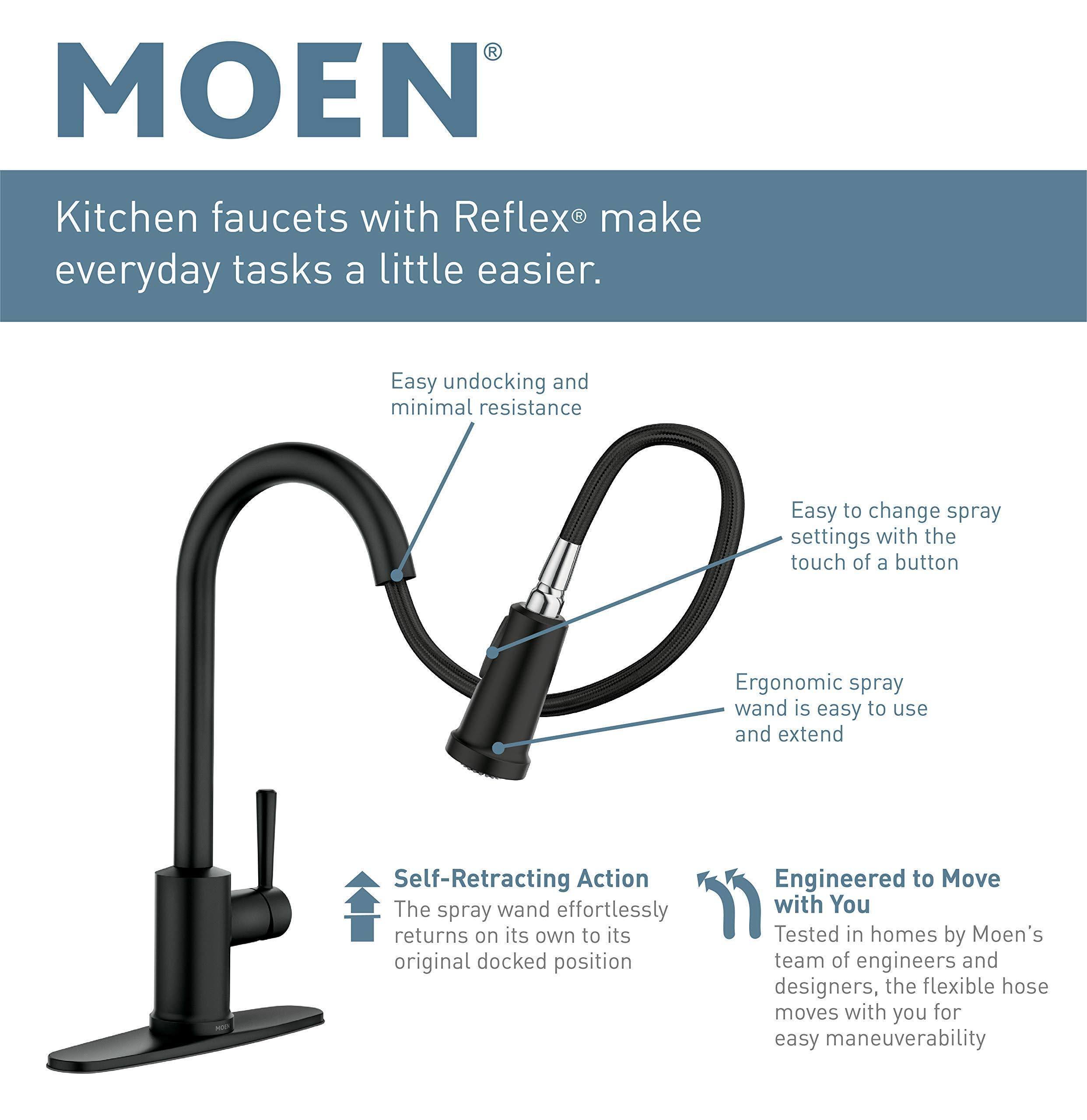 Moen Brantford Oil Rubbed Bronze One-Handle Pulldown Bar Faucet
