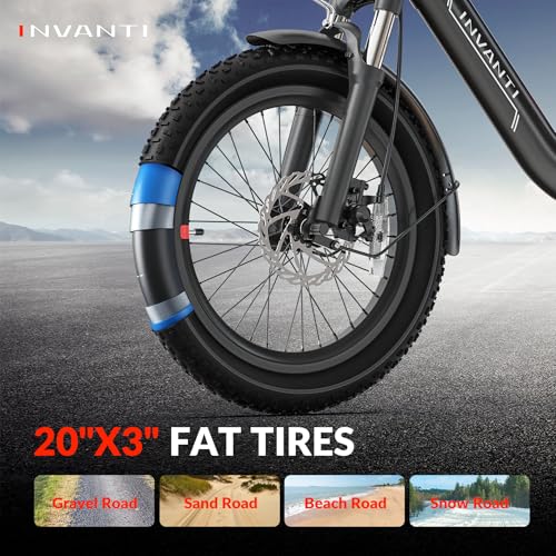 Folding Electric Bike, Peak 1000W Ebikes for Adults, 25Mph Top Speed 45Miles 20" Step-Thru Fat Tire Electric Bike with Rear Rack,7-Speed,Front Suspension