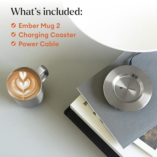Ember Temperature Control Smart Mug 2, 14 Oz, App-Controlled Heated Coffee Mug with 80 Min Battery Life and Improved Design, Black