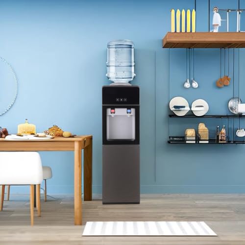 Top Loading Water Cooler Dispenser, Water Cooler Dispenser with Removable Drip &Storage Cabinet, Water Cooler for Home Office Dormitory