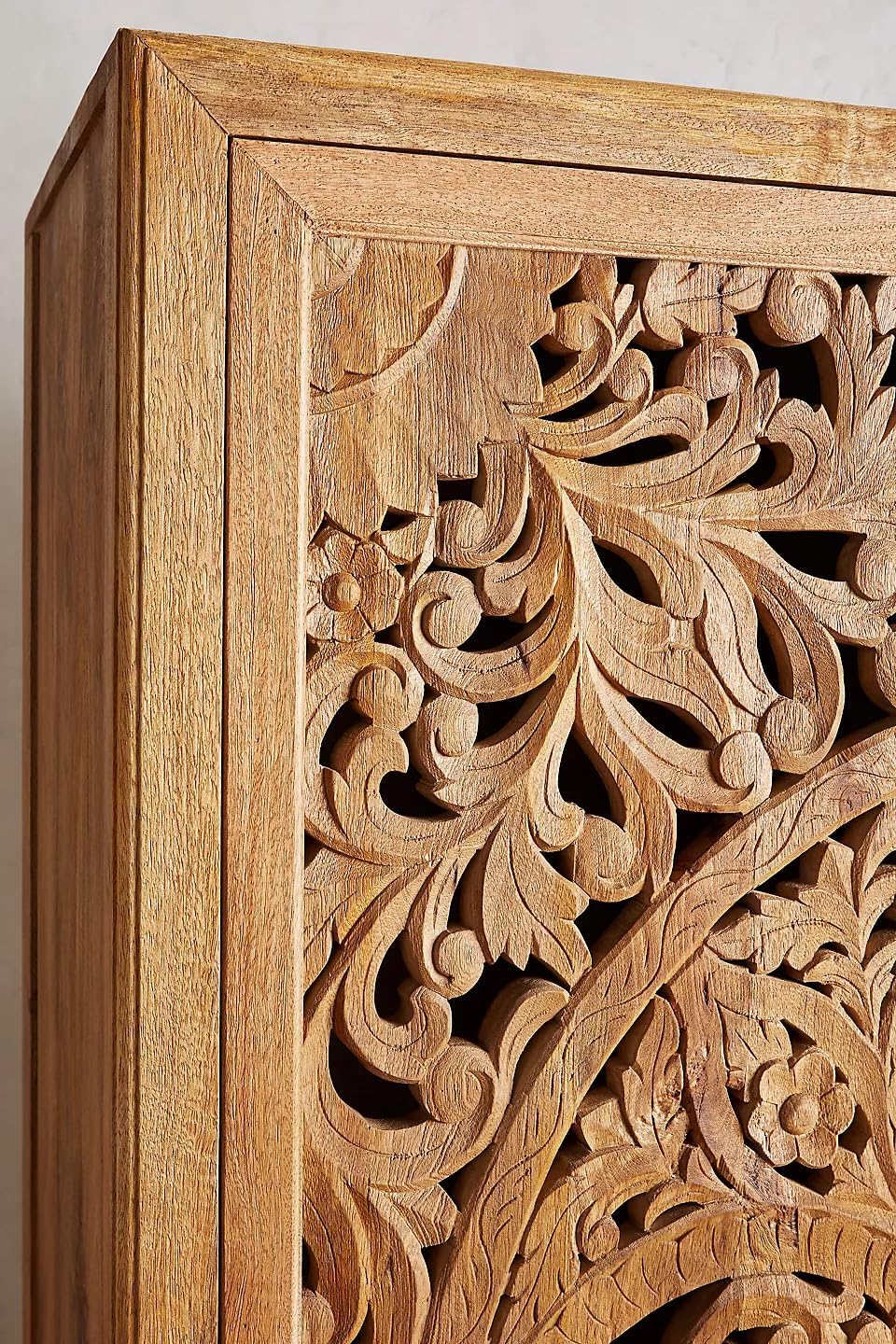 Handcarved Lombok Armoire Carving Storge Natural Furniture, As Shown in the Picture, HCA#21