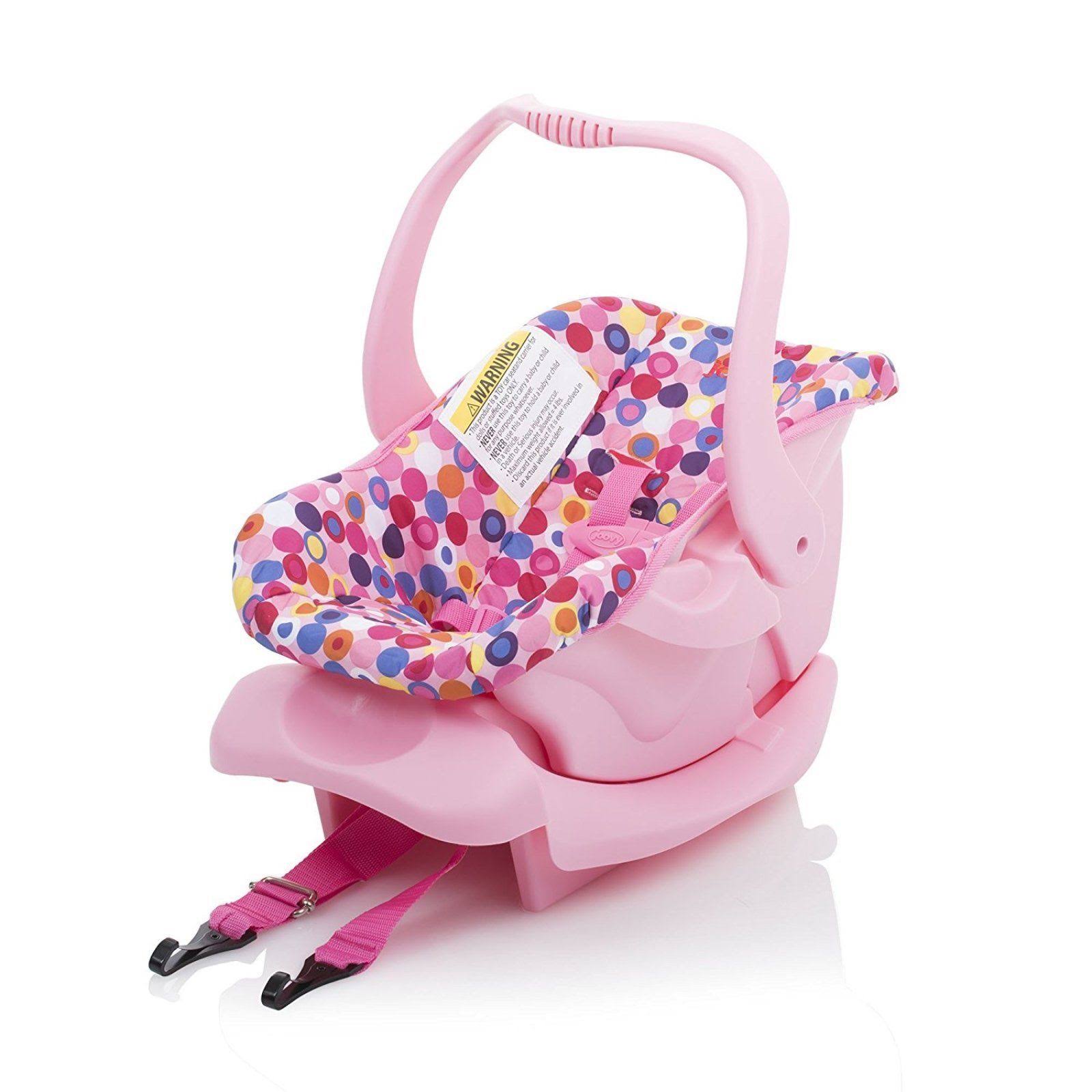 Joovy Doll Toy Car Seat - Pink Dot