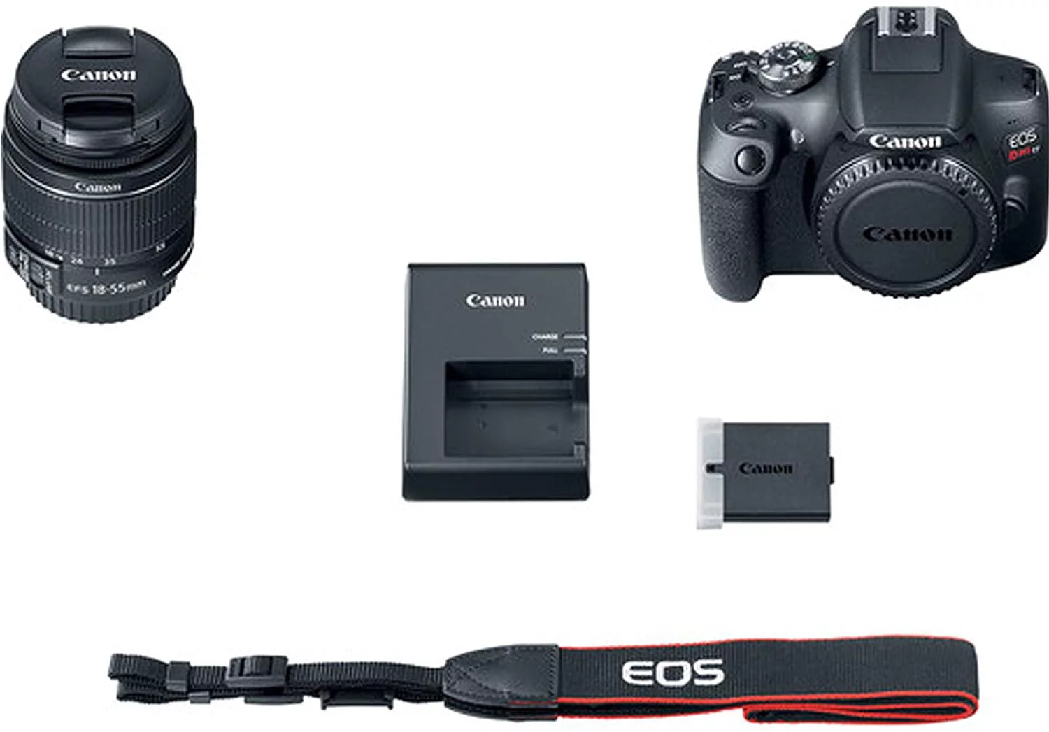 Canon EOS Rebel T7 DSLR Camera w/EF-S 18-55mm F/3.5-5.6 Zoom is II Lens + 32GB Memory + Case + Tripod 20pc Bundle