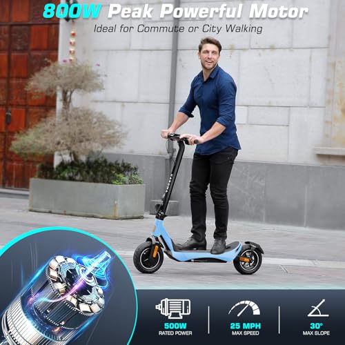 Caroma Electric Scooter Adults, 850W Motor, Max 36 Mph & 30-37 Miles Long Range, 10 Inch Run-Flat Tires, Folding E-Scooter with Dual Motor and Dual Brakes, Smart Control