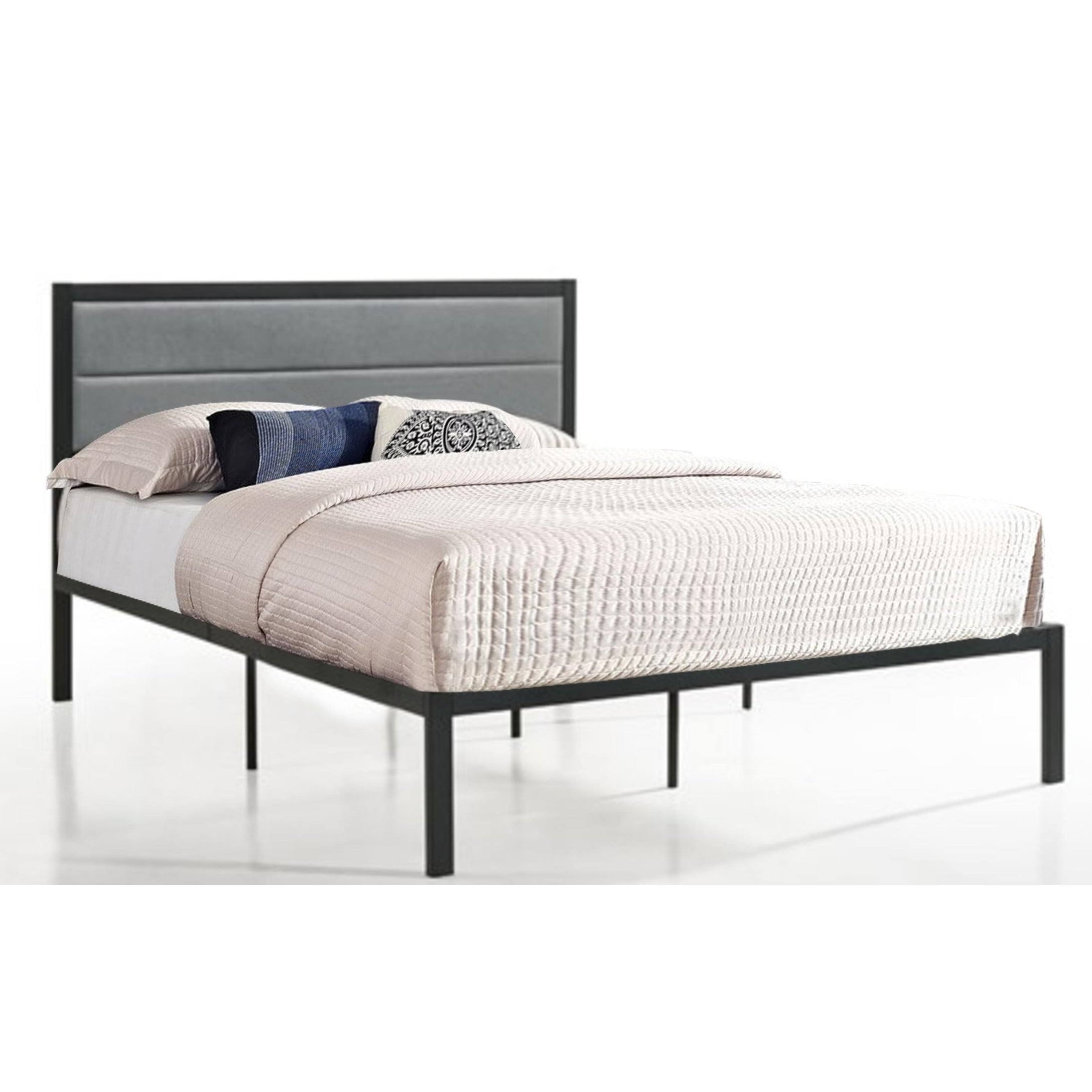 Belle Isle Furniture CHH22-0K09 Highland Full Size Bed - Black u0026 Beige