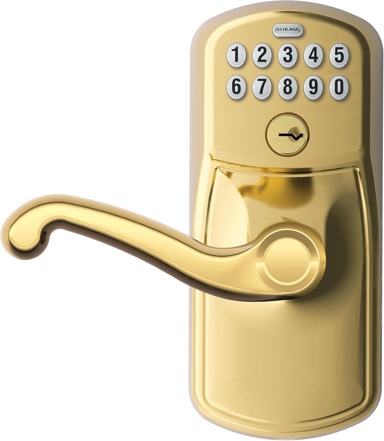 Schlage FE595 V PLY 505 FLA, Flex Lock, Bright Brass