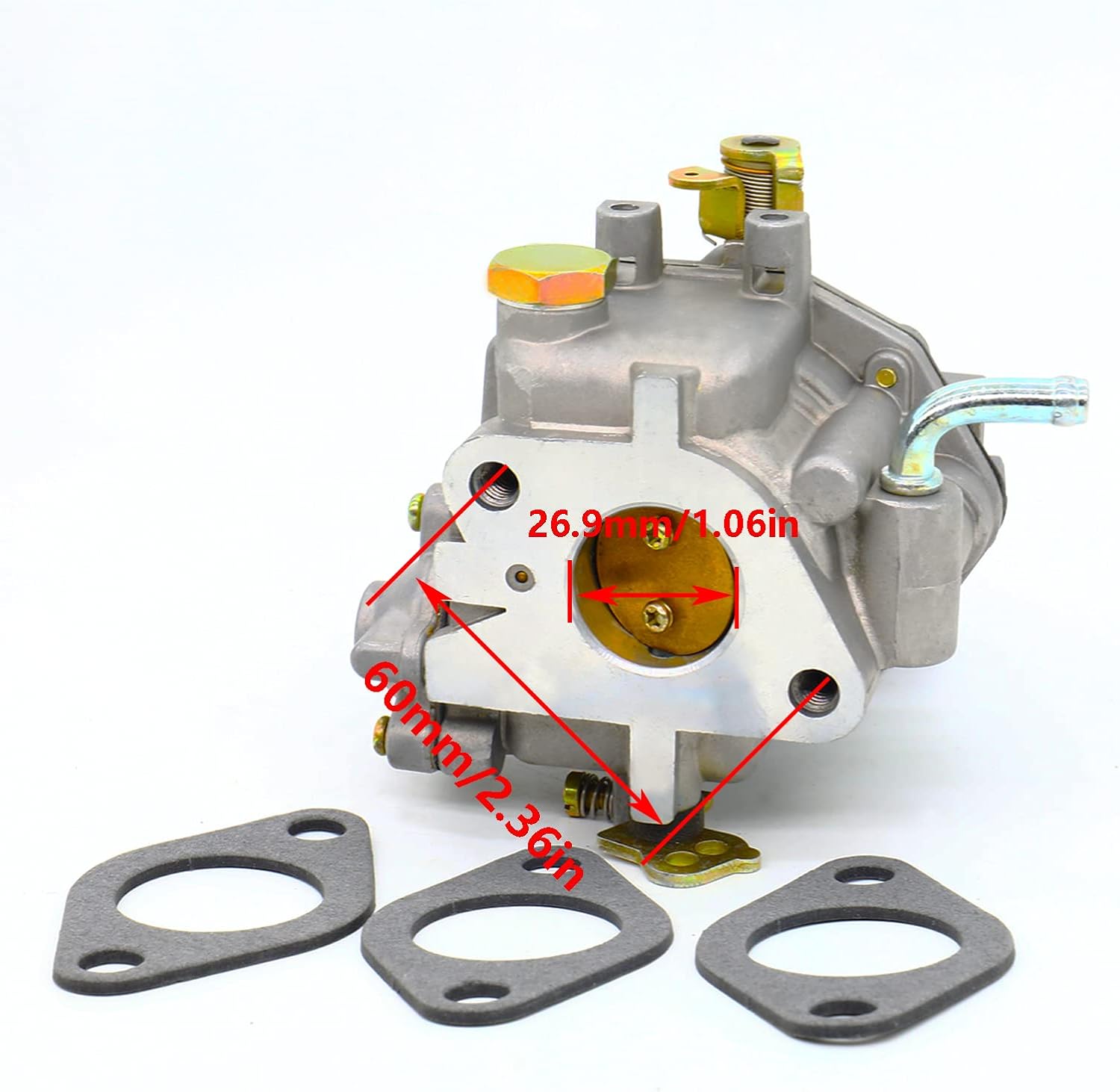 154-0733 Carburetor 146-0660 Carburetor 146-0697 Carburetor with Accelerator Pump Replacement for Onan P220G-I/11546H carb Replace 146-0659 (with 3 gasket,60CM fuel lines) Pack of 2