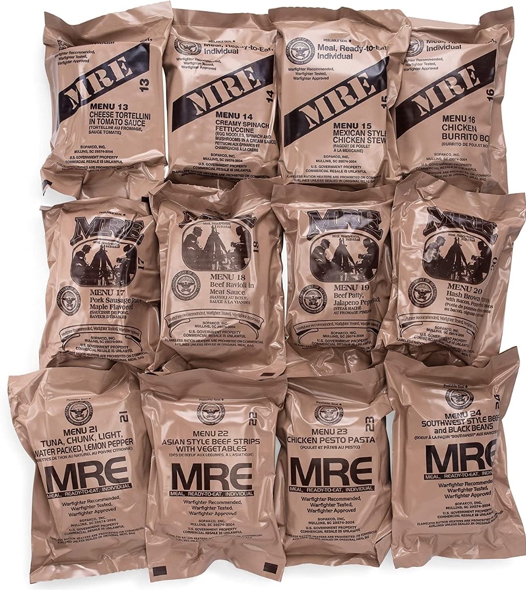 2023 Inspection Dated MRE (Meals-Ready-To-Eat) Case – Military MRE Random Case "A or B"