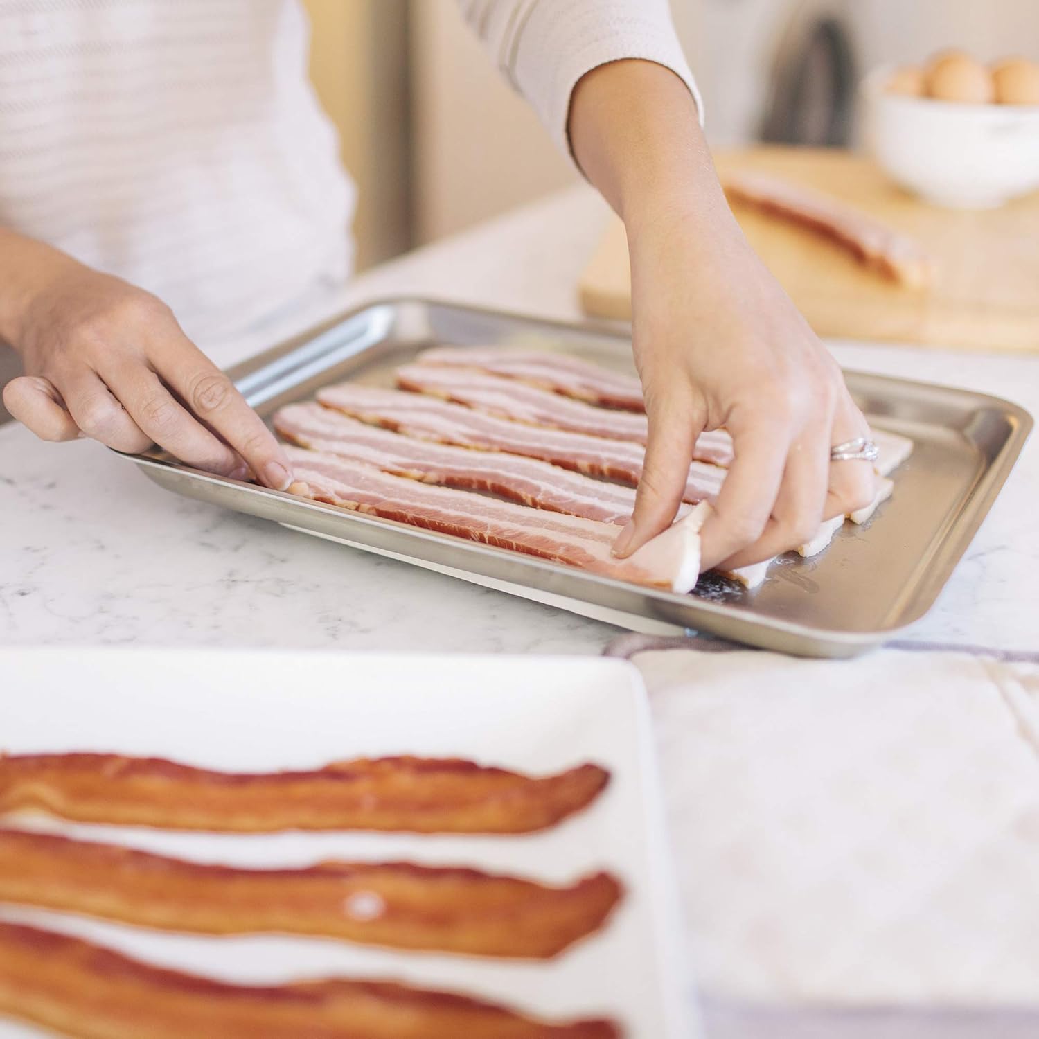 360 Stainless Steel Jelly Roll Pan (14"x10"), Handcrafted in the USA, 5 Ply, Stainless Steel Bakeware, Baking Pan, Roasting Pan