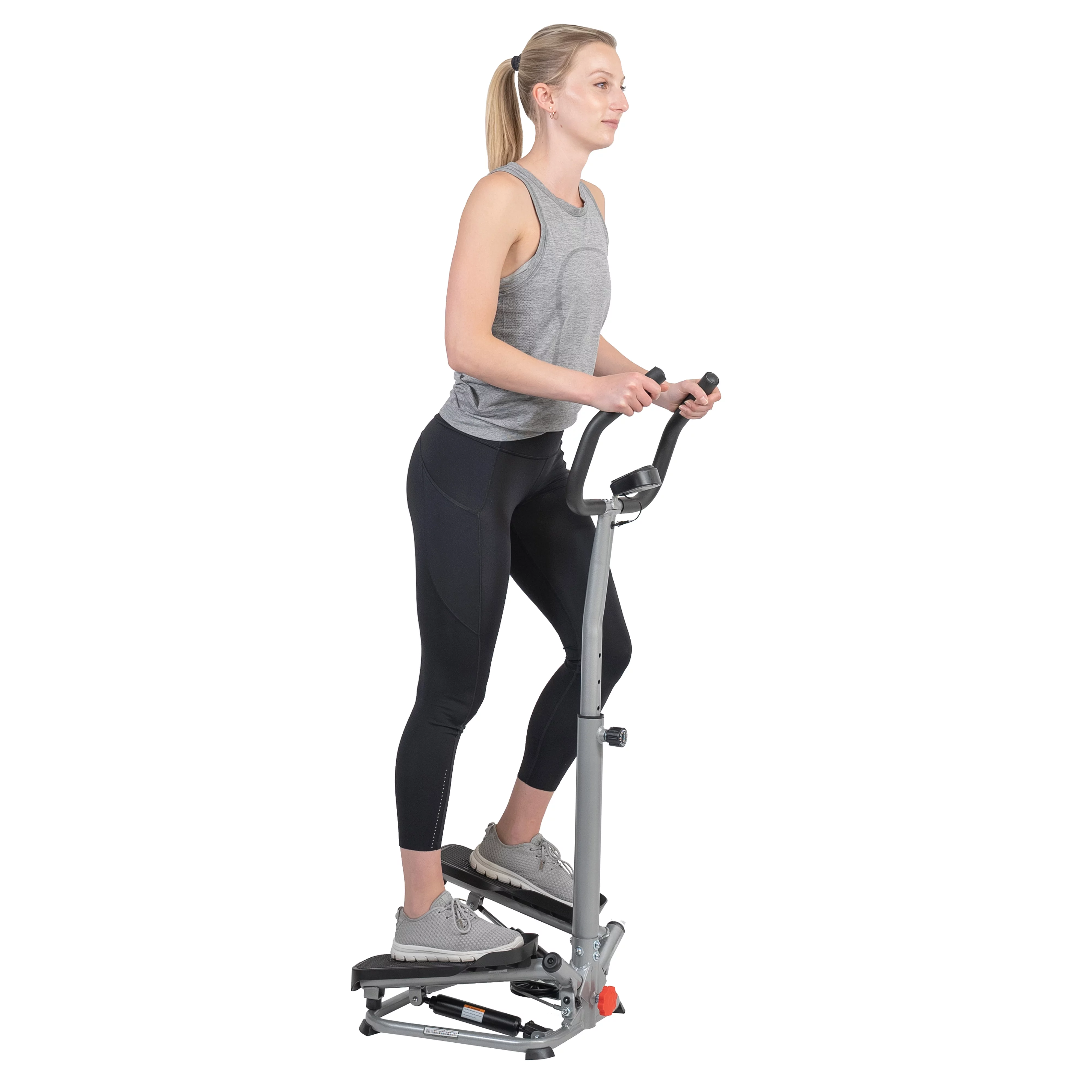 Sunny Health & Fitness Mini Twister, Stair Stepper, Climber Machine with Handlebar for Total Body Toning, SF-S020027