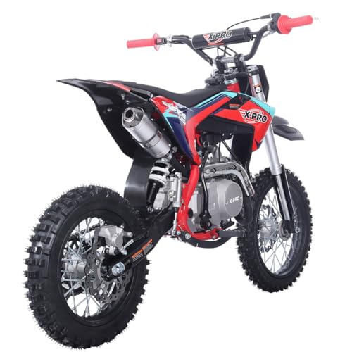 X-PRO Storm 125cc Zongshen Engine Kids Dirt Bike Pit Bike Youth Dirt Pit Bike with 4-Speed Manual Transmission,Big 14"/12" Tires!