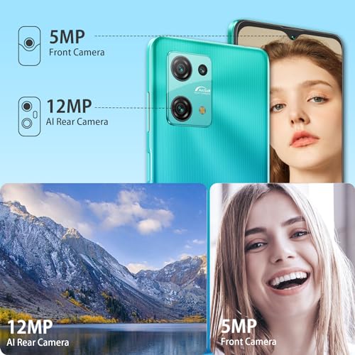 OSCAL C30 Android Phone, Octa-Core 7GB+32GB/SD 1TB Unlocked Cell Phone, 6.5" HD+, 5080mAh Battery, 3 Card Slots Smartphones, 4G Dual SIM Phone, 12MP+5MP, Face ID, T-mobile Cellphone