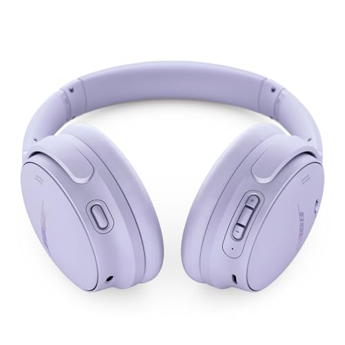 Bose QuietComfort Bluetooth Headphones, Wireless Headphones with Active Over Ear Noise Cancelling and Mic, Deep Bass, Up to 24 Hours of Playtime, Sandstone
