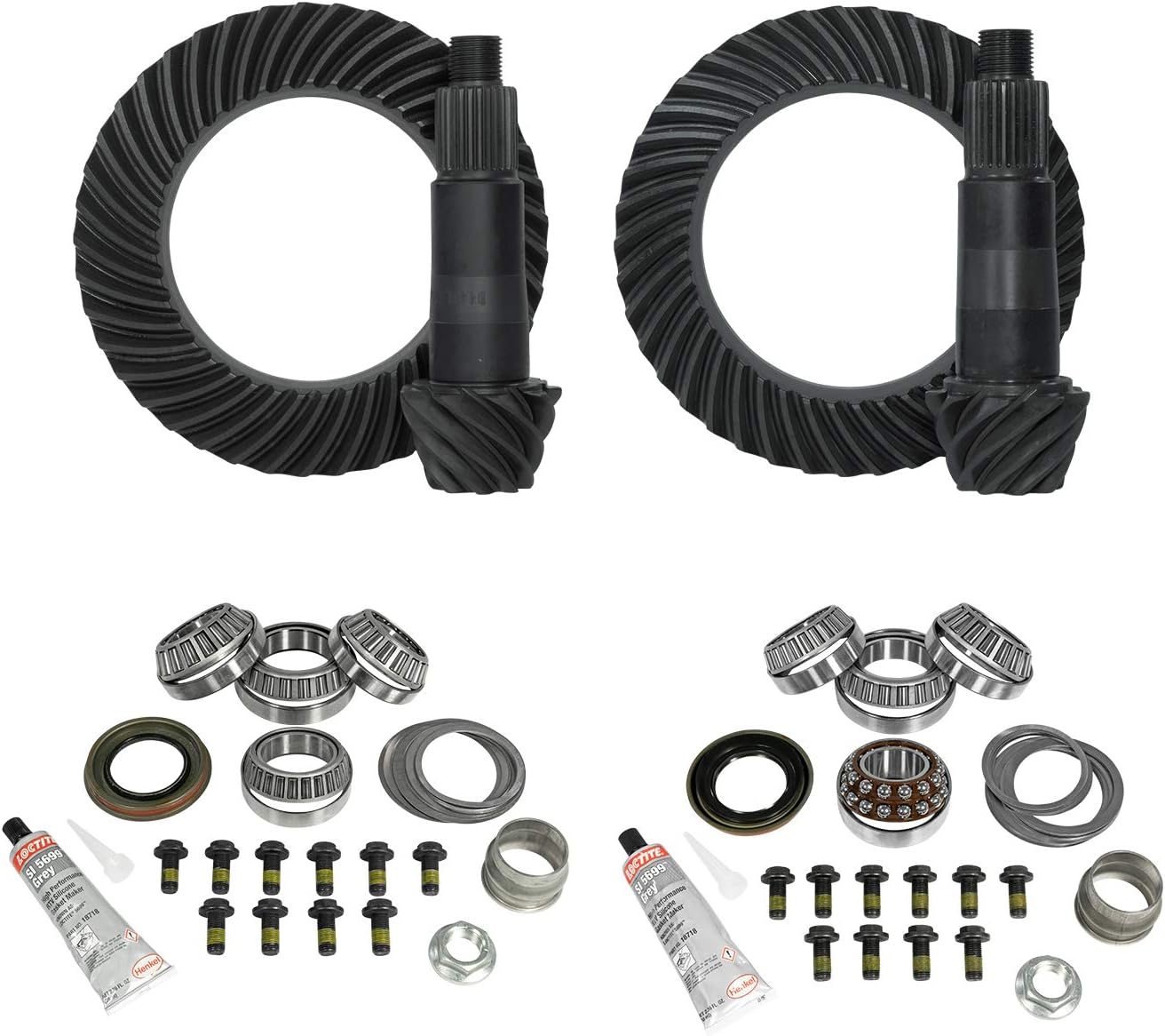 Yukon Gear & Axle (YGK067) Gear & Install Kit for Jeep JL and JT Rubicon D44 Rear & D44 Front 4:56 Ratio