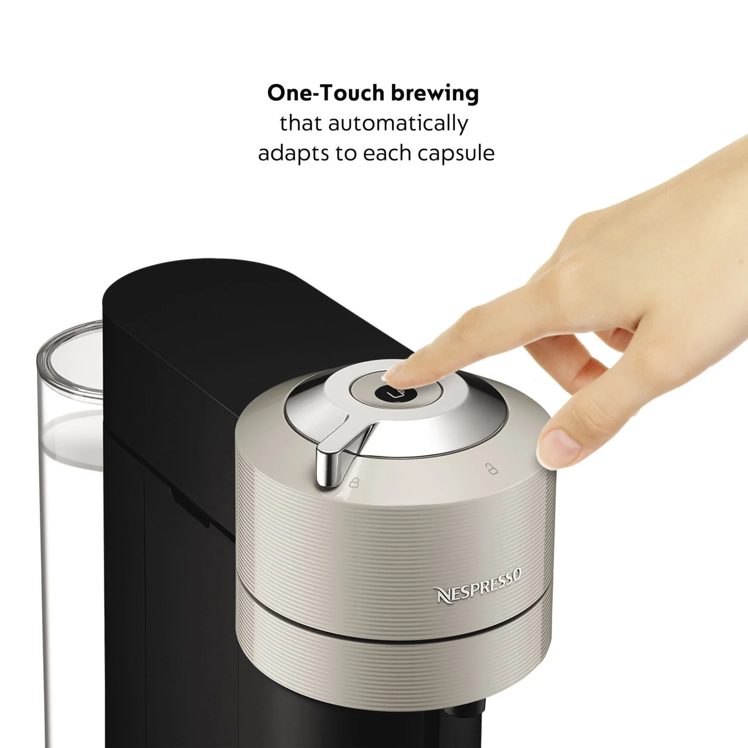 Breville Vertuo Next Coffee and Espresso Maker in Light Gray