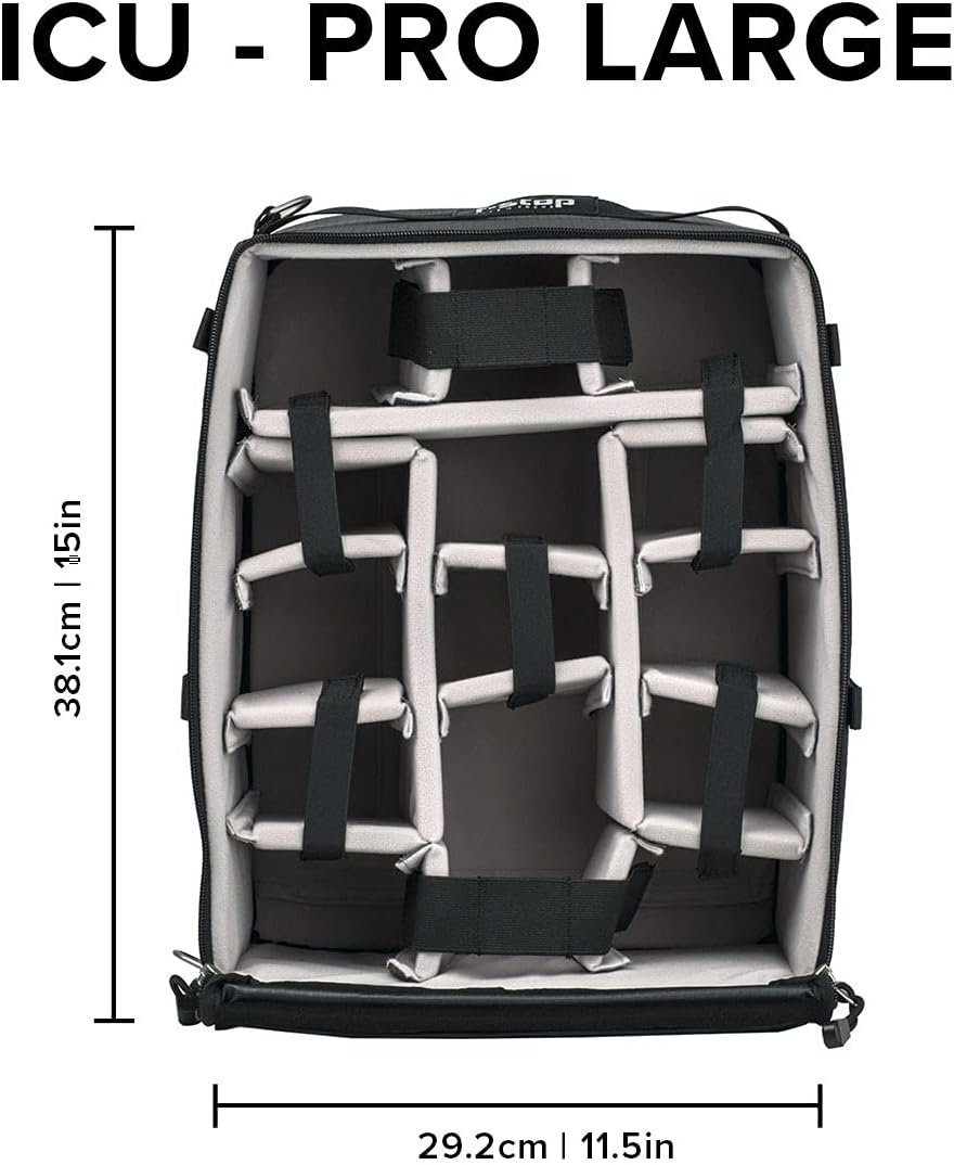 f-stop – Large Pro Internal Camera Unit (ICU) Pack Insert for DSLR, Mirrorless, Lenses - Photographer Carry and Storage