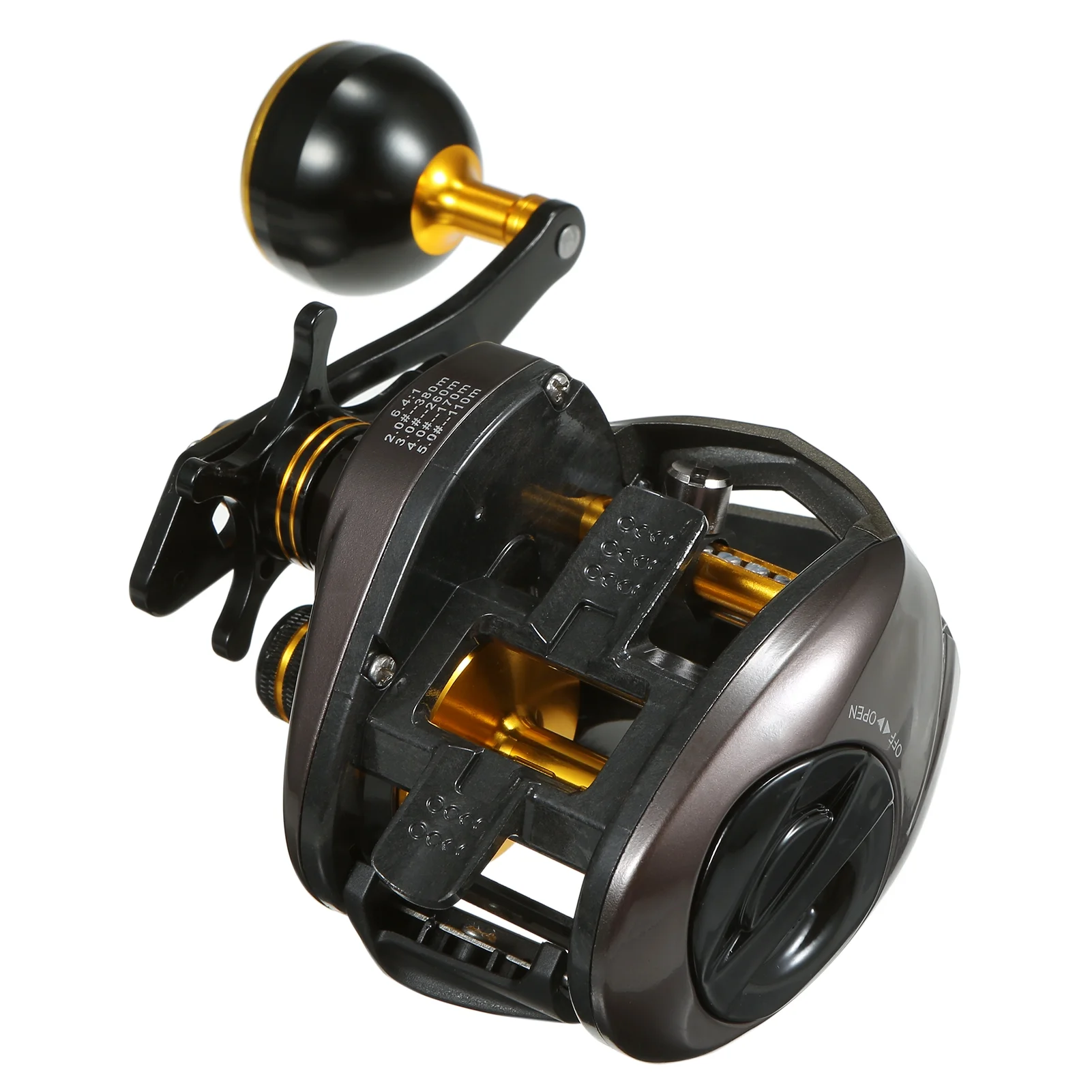 EXBERT USB Rechargeable Carbon Fiber Baitcasting Reel 9+1BB Fishing Reel with Display High Speed 6.4: 1 Gear Ratio Magnetic Brake System Baitcaster Reel For Right Hand