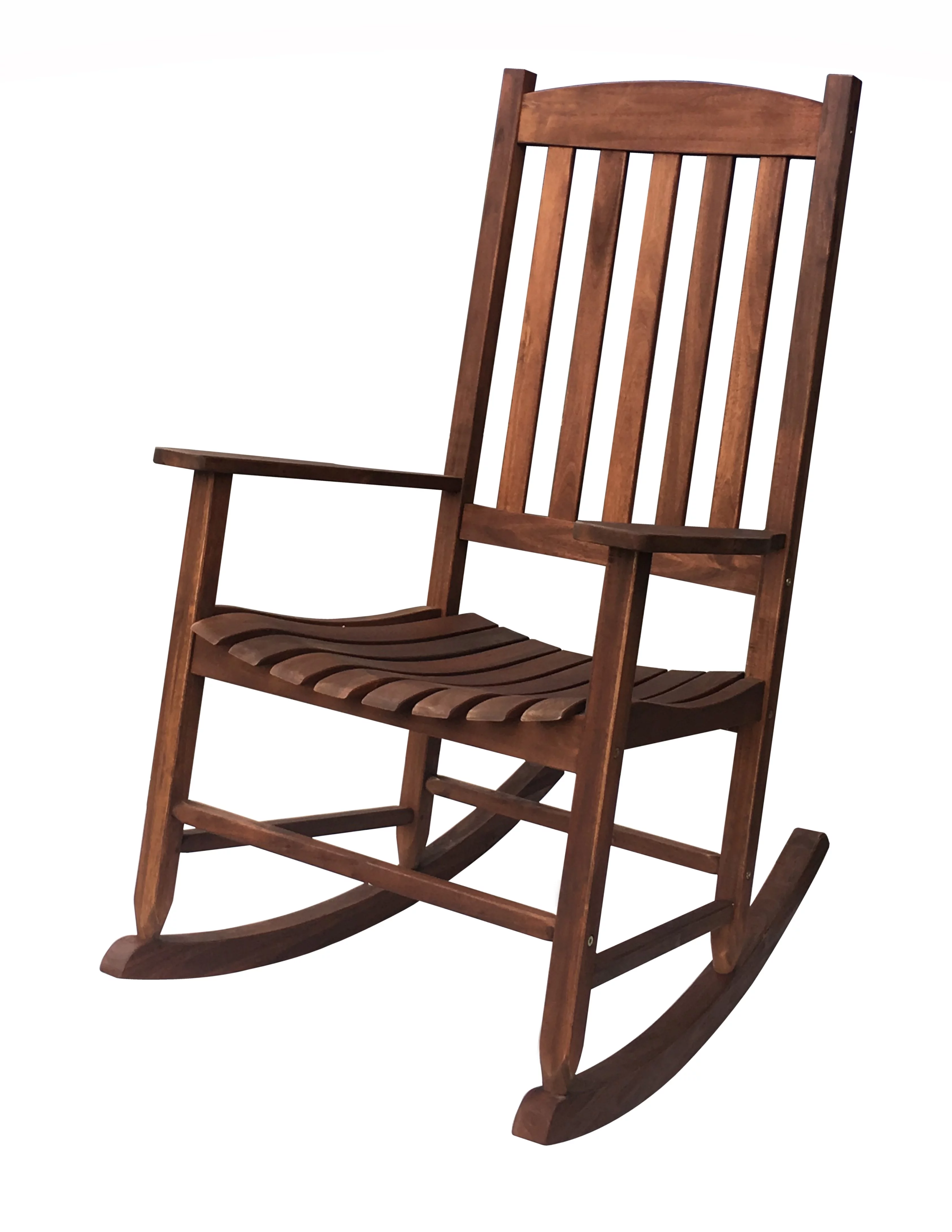 Mainstays Outdoor Wood Porch Rocking Chair, White Color, Weather Resistant Finish