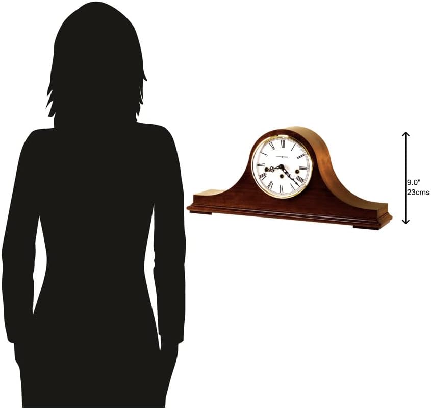 Howard Miller Mason Mantel Clock 630-161 – Mechanical, Windsor Cherry Home Decor, Key-Wound, Single-Chime Movement